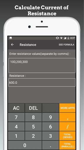 Screenshot of Electric Circuit Calculator