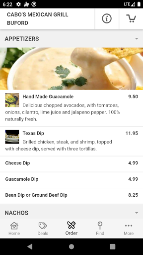Android application Cabos Mexican Grill screenshort