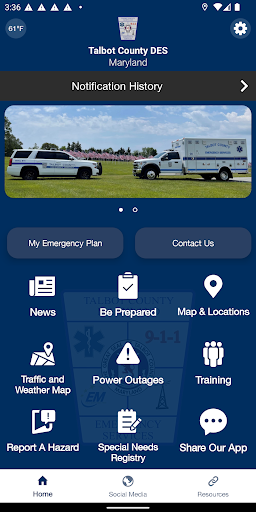 Android application Talbot County MD DES screenshort