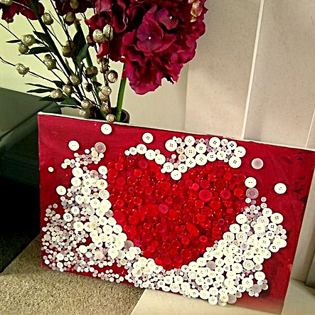 DIY Craft Button Art
