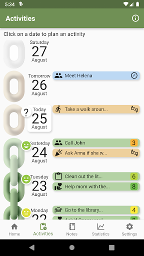 Android application Change Chain screenshort