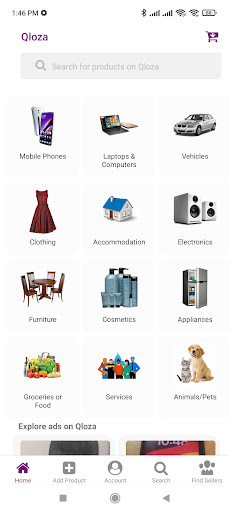 Qloza : Ghana Online Market Screen 2