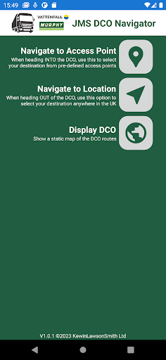 Android application JMS DCO Navigator screenshort