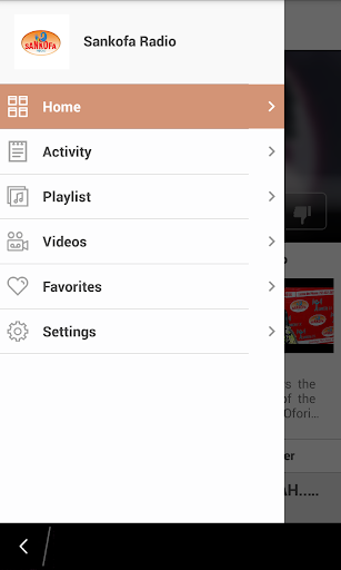 Android application Sankofa Radio screenshort