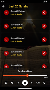Last 20 Surah of Quran