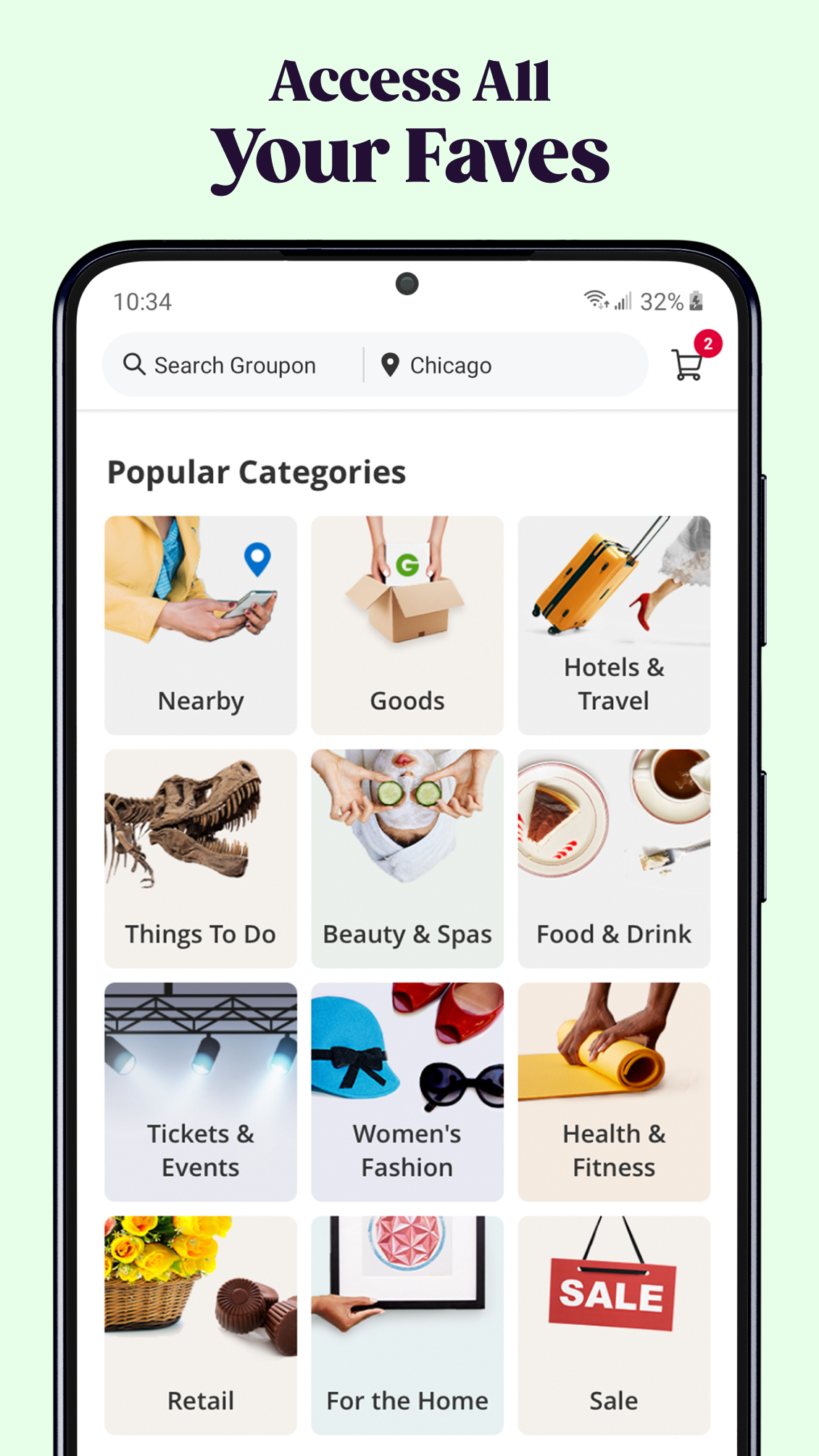 Android application Groupon – Deals & Coupons screenshort