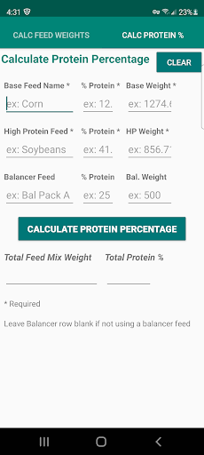 Farm Feed Protein Mix Calc Pro Screenshot 3 - AppWisp.com