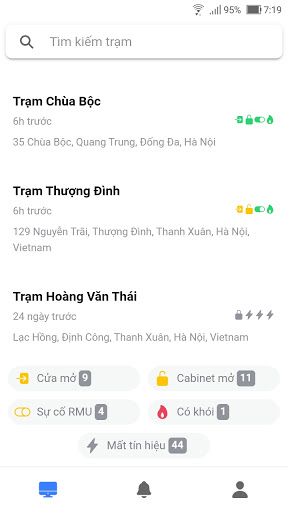 Android application Giám Sát Trạm screenshort