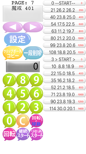Android application 片手で簡単パチンコ回転率計算アプリ まわれくん screenshort