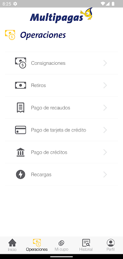 Corresponsal Multipagas Screen 2