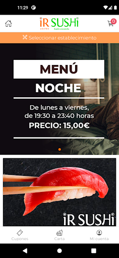 Android application ir Sushi screenshort