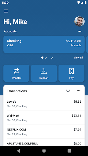 Freedom FCU Mobile Banking Screen 2