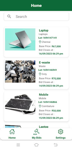 Android application Binbag Marketplace screenshort