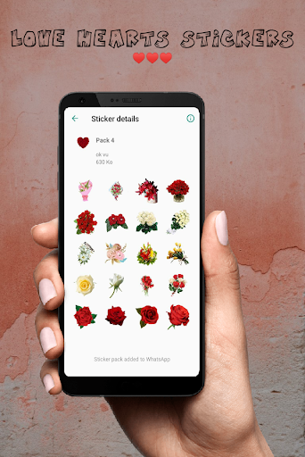 Love hearts stickers