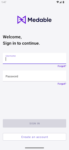 Android application P23-899 Patient screenshort