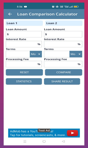Financial Calculator app Screen 3