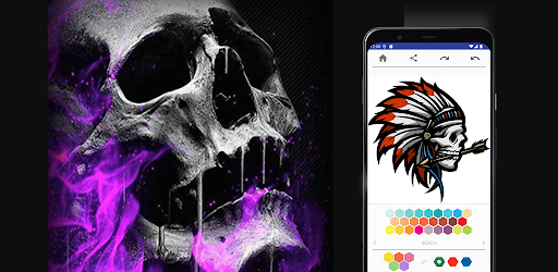 Android application Skull Coloring Pages screenshort