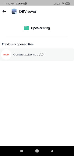 Android application DBViewer - MS Access Viewer screenshort