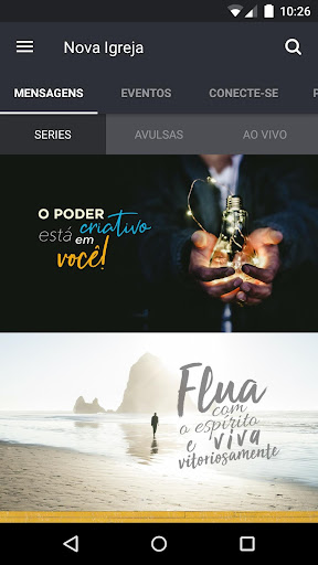 Android application Nova Igreja screenshort