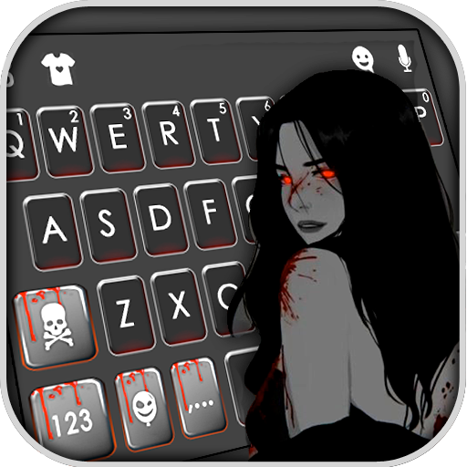 Creepy Bloody Woman Keyboard Theme