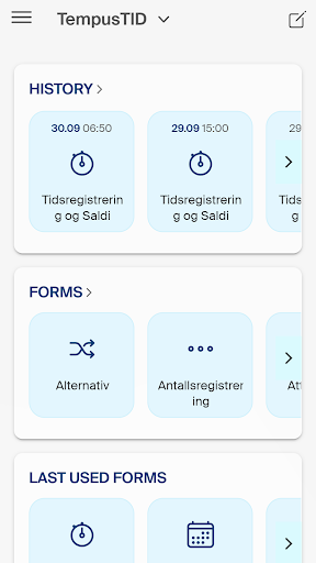 Android application TempusIN screenshort