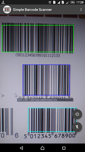 Android application Simple Barcode Scanner screenshort