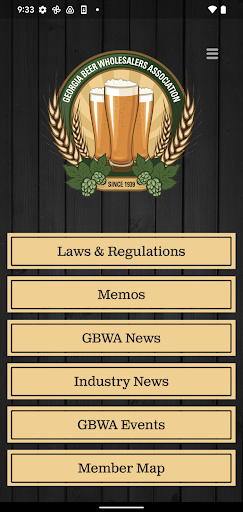 Android application Georgia Beer Wholesaler Assoc. screenshort