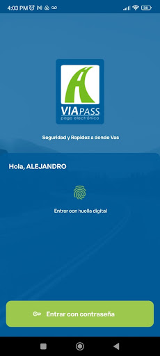 Android application Viapass screenshort