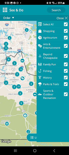 Screenshot of Visit Chesapeake VA