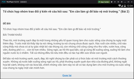 Android application Văn mẫu lớp 11 screenshort