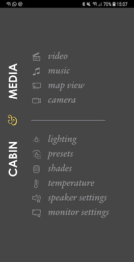 Android application Global 7500 Cabin Control screenshort