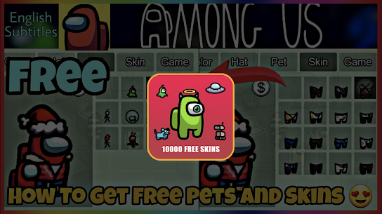 Free skin Among Us tips & Mod menu 1