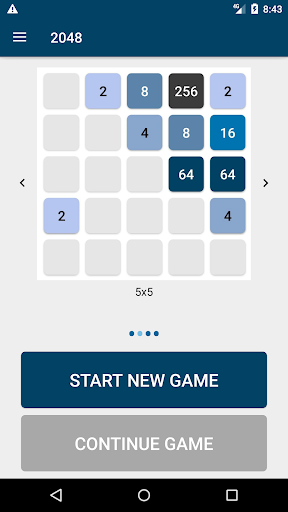 Android application 2048 (PFA) screenshort