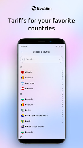 EvoSim: Travel eSIM Internet Screen 3