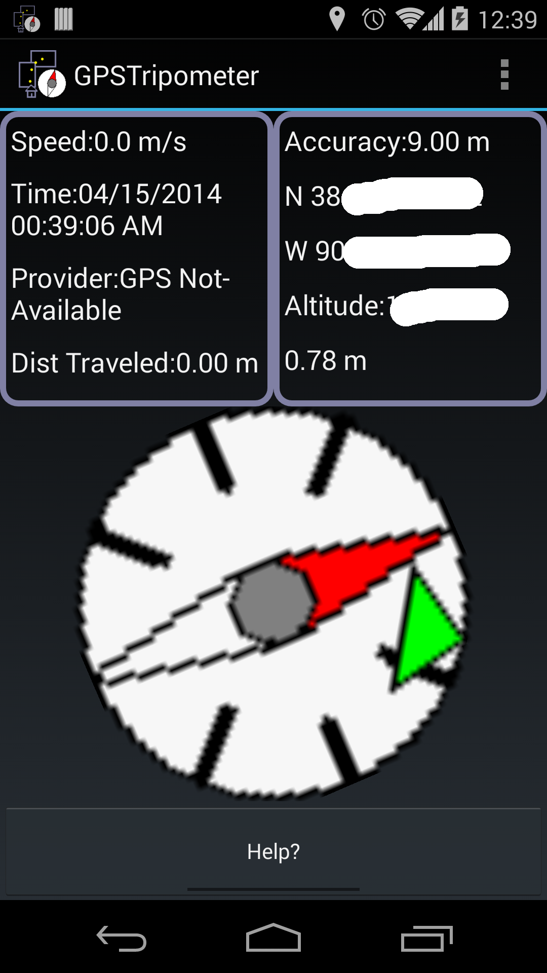 Android application GPS Tripometer screenshort