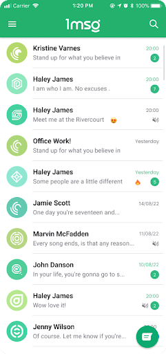 Android application 1MSG - Chat Inbox for Business screenshort