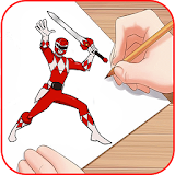 How to draw power rangers icon