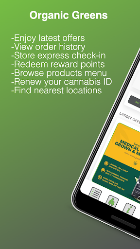 Android application Organic Greens Dispensary screenshort