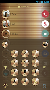 Theme Dialer Copper Gold Metal Screenshot