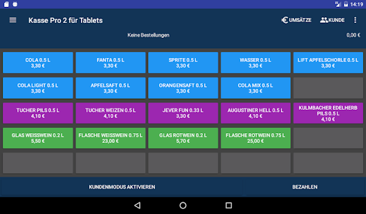 Kasse Pro 2.0 für Tablets Screenshot
