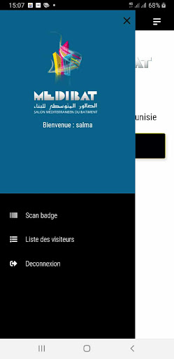 Android application Exposants medibat screenshort