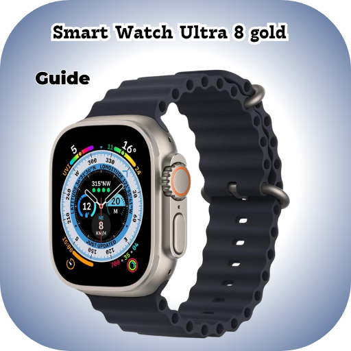 Smart Watch Ultra 8 gold guide logo