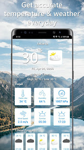 Captura de Pantalla 1 Temperature Today - Weather Fo android