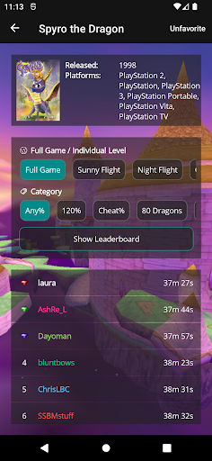 SpeedrunTracker Screen 3