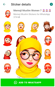 Memoji Hijab Muslim Stickersのおすすめ画像3