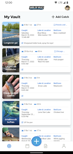 Android application Angler Vault screenshort