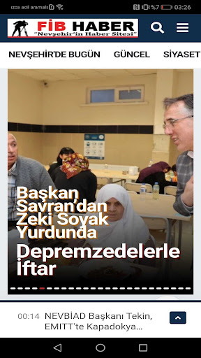 Android application FİB Haber screenshort