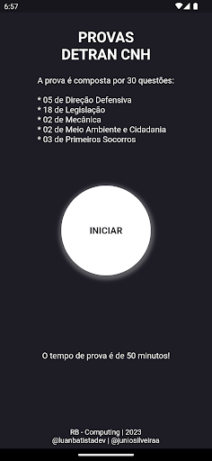 Android application Provas Detran CNH-SP screenshort