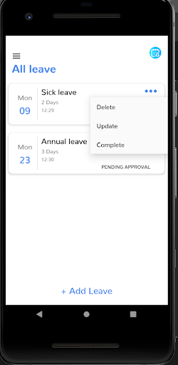 myLeave Malaysia Screen 2