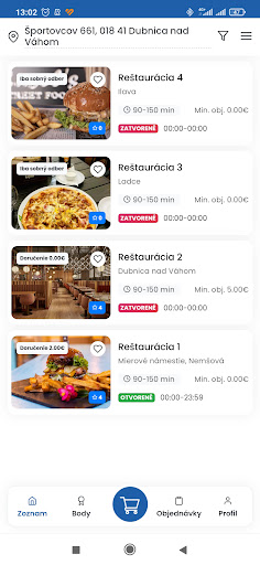 Rozvoz Jedla Screen 3